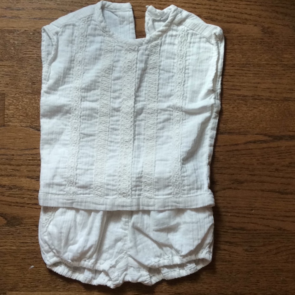 Egg New York 2pc white toddler girl set